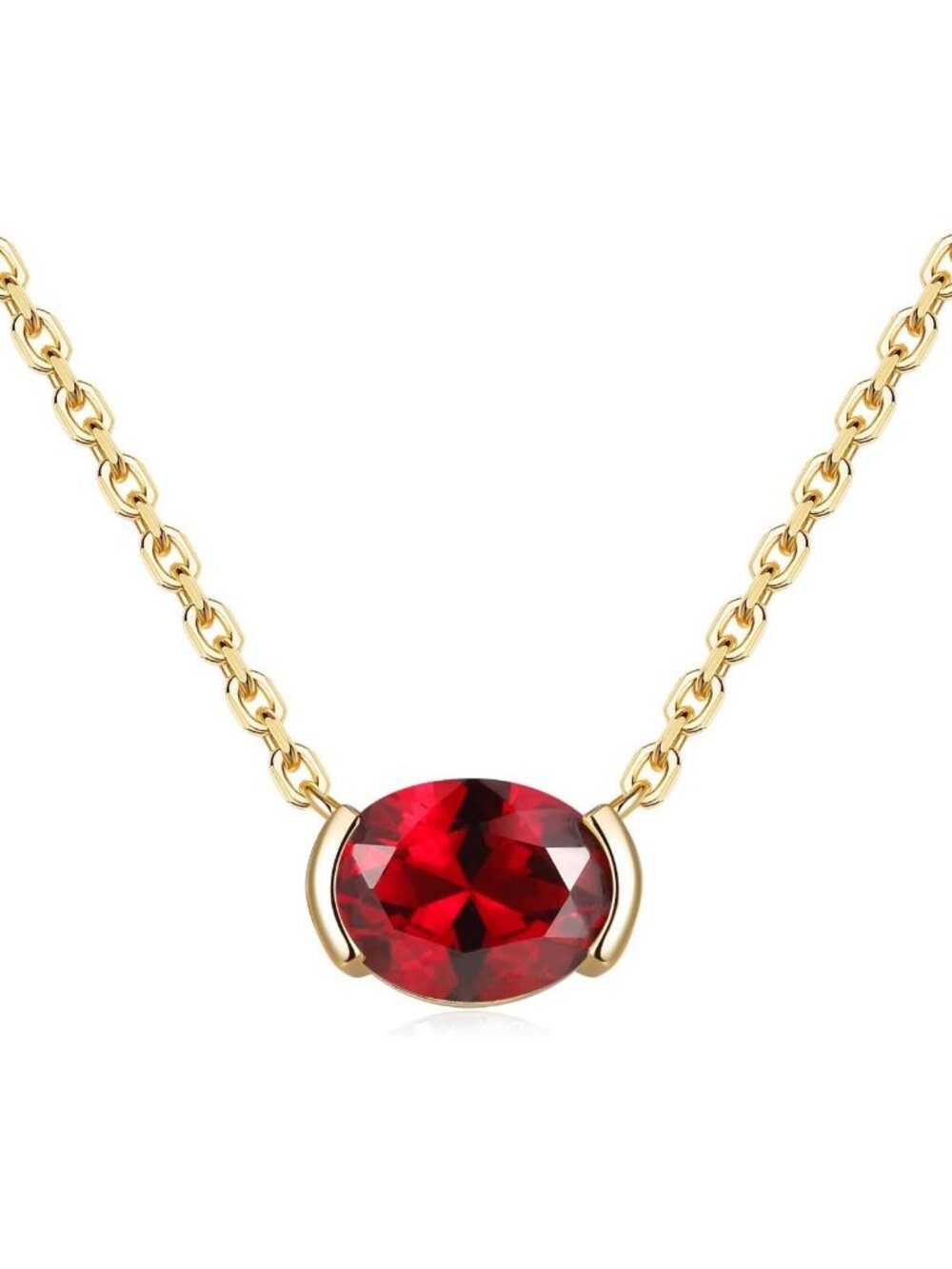 Charming Moissanite & Gemstone Pendant Necklace for Women - Dainty Jewelry Gift